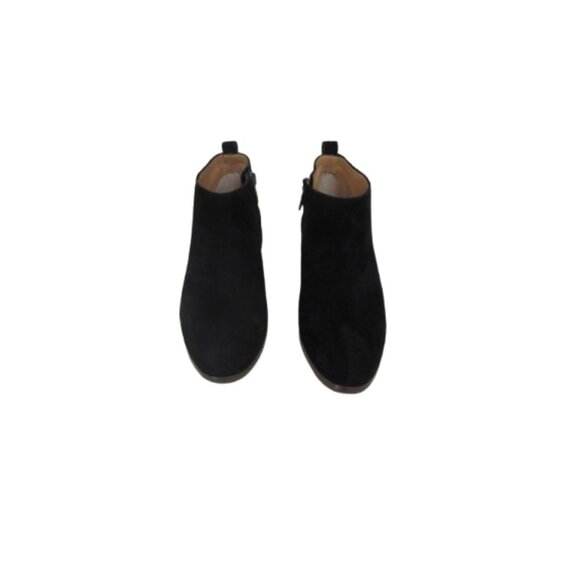 J. Crew Sawyer Black Suede Ankle Booties Size 6M With Side Zipper - Picture 2 of 7